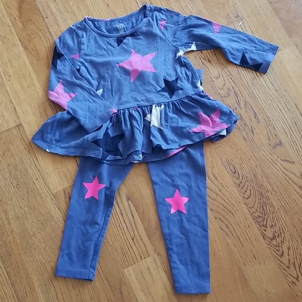 Gap star shirt and leggings set